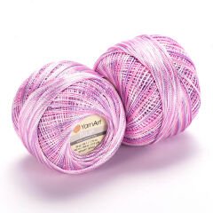 YARNART TULIP - SPARKLY MULTICOLOR LACE YARN VARIEGATED - 458