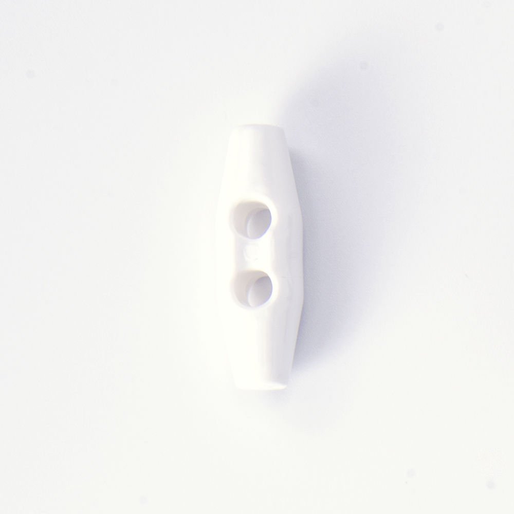 BABY TOGGLE BUTTONS - 25 MM - 1 PIECE WHITE