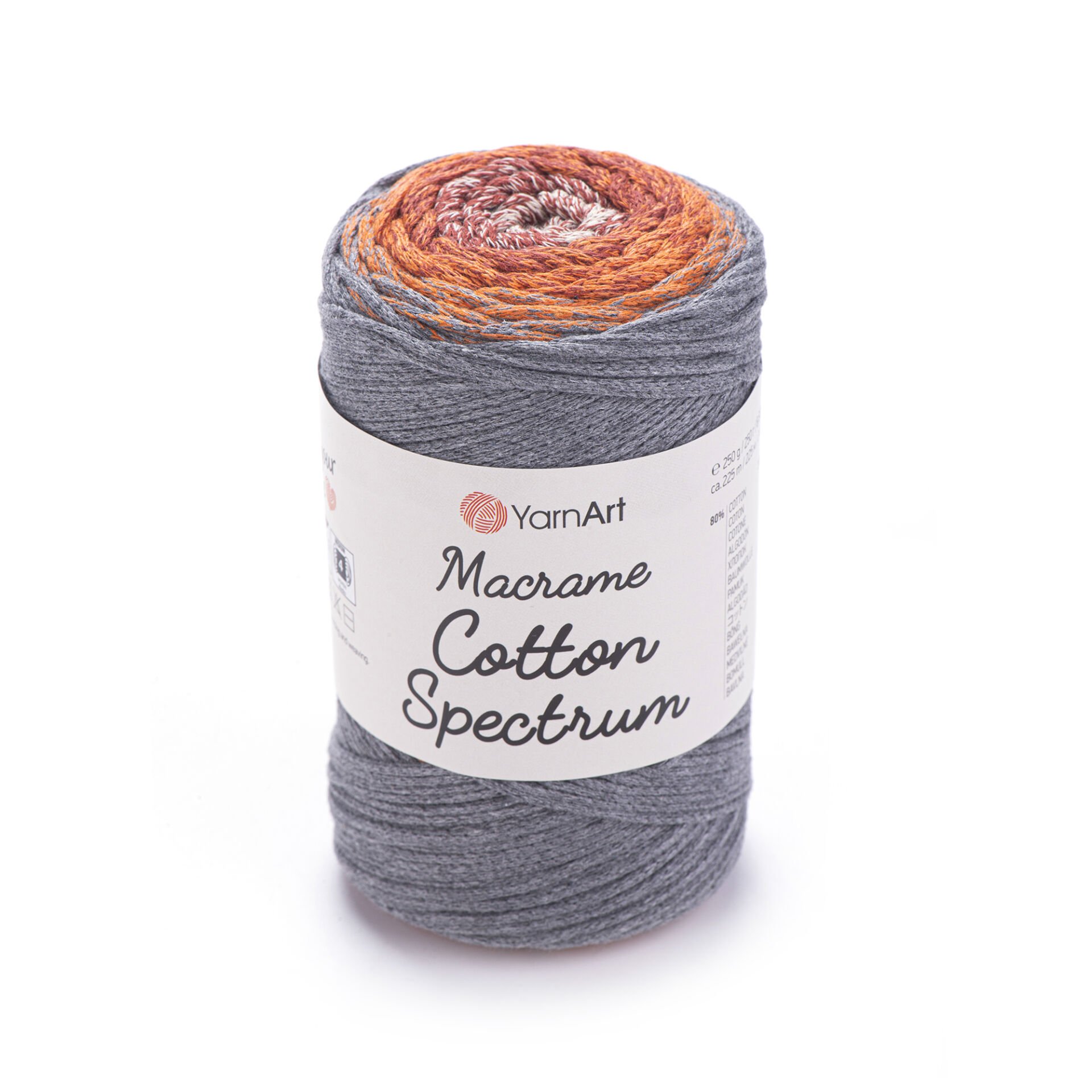 YARNART MACRAME COTTON SPECTRUM - MACRAME CORD VARIEGATED - 1320