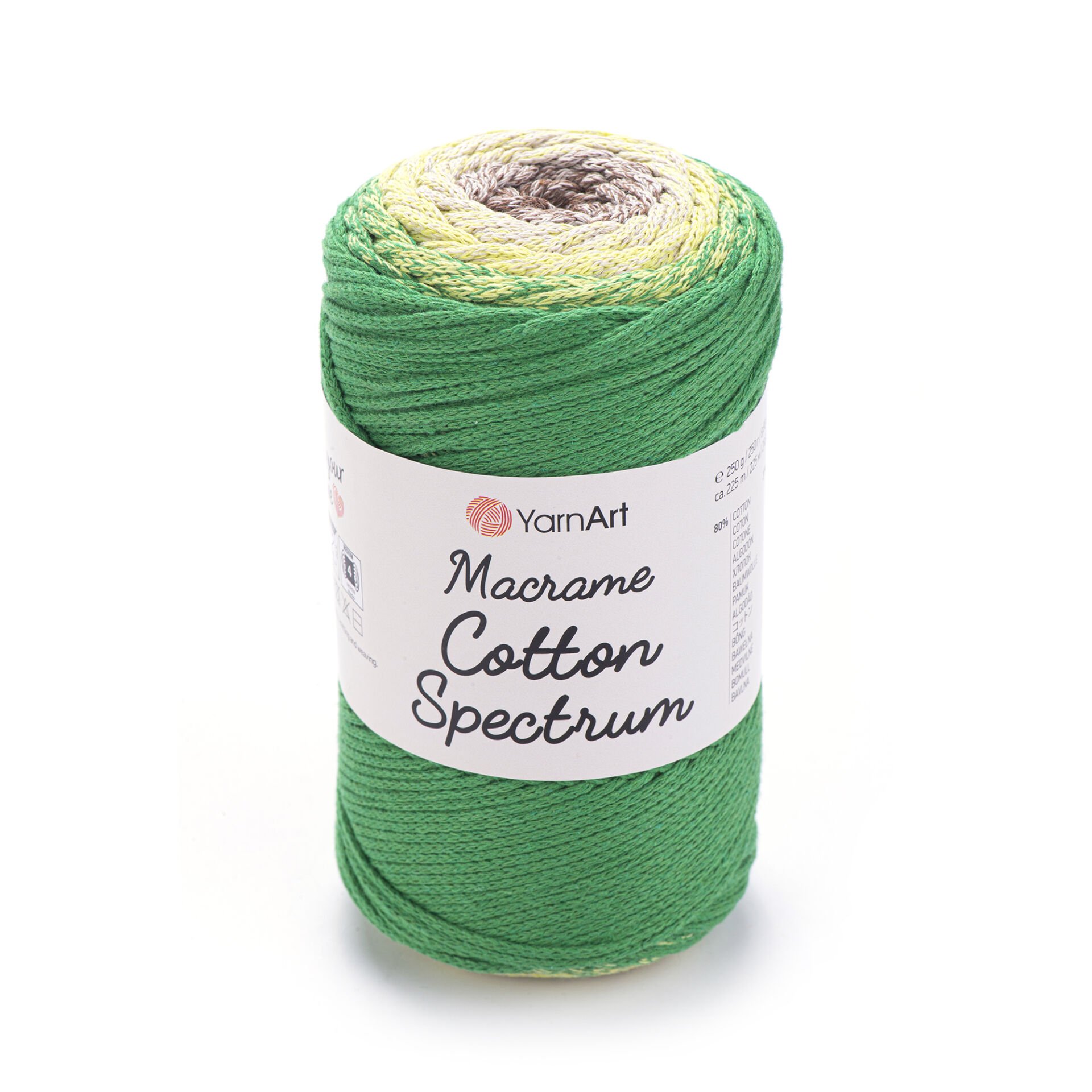 YARNART MACRAME COTTON SPECTRUM - MACRAME CORD VARIEGATED - 1322