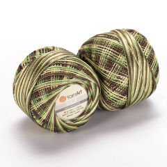 YARNART TULIP - SPARKLY MULTICOLOR LACE YARN VARIEGATED - 477