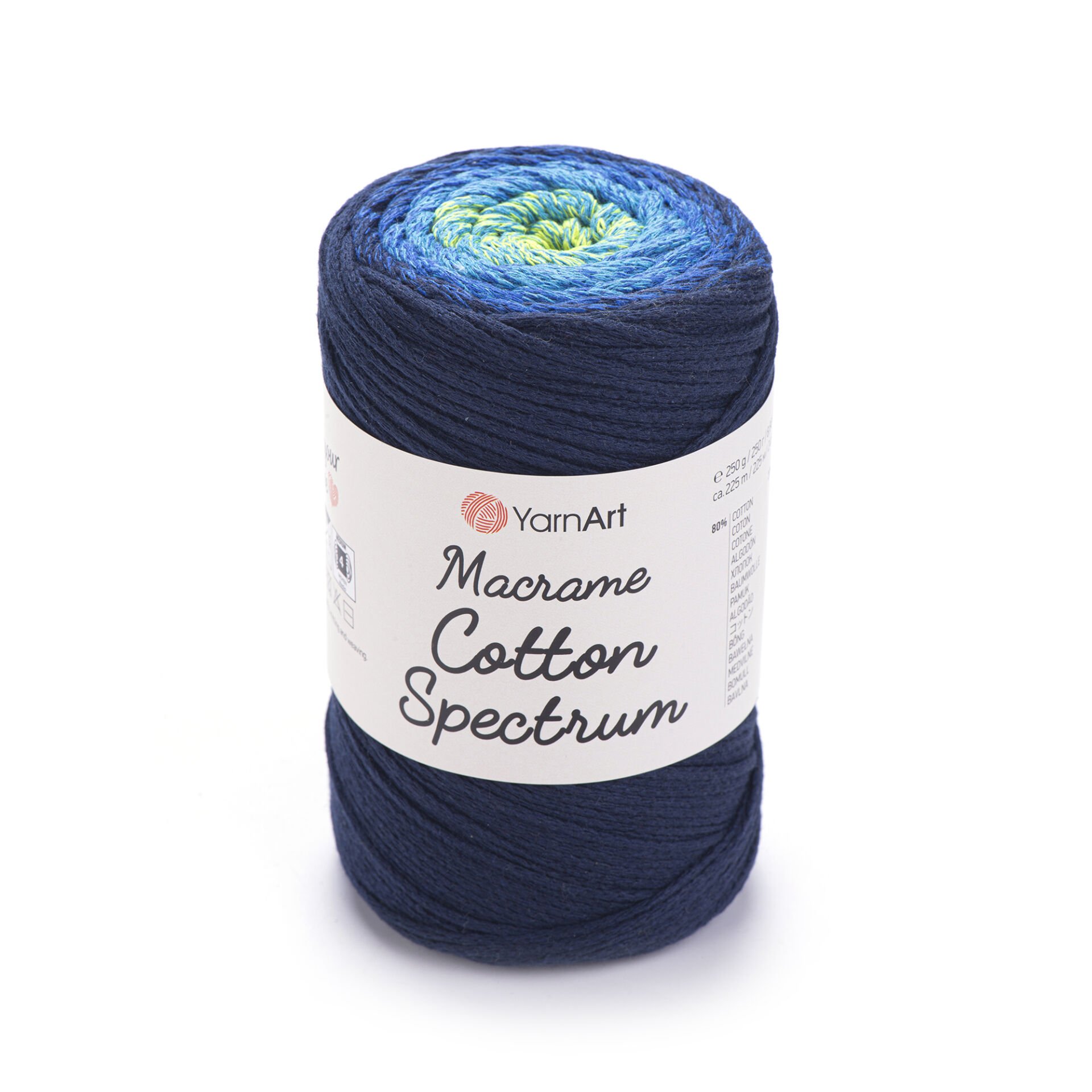 YARNART MACRAME COTTON SPECTRUM - MACRAME CORD VARIEGATED - 1323