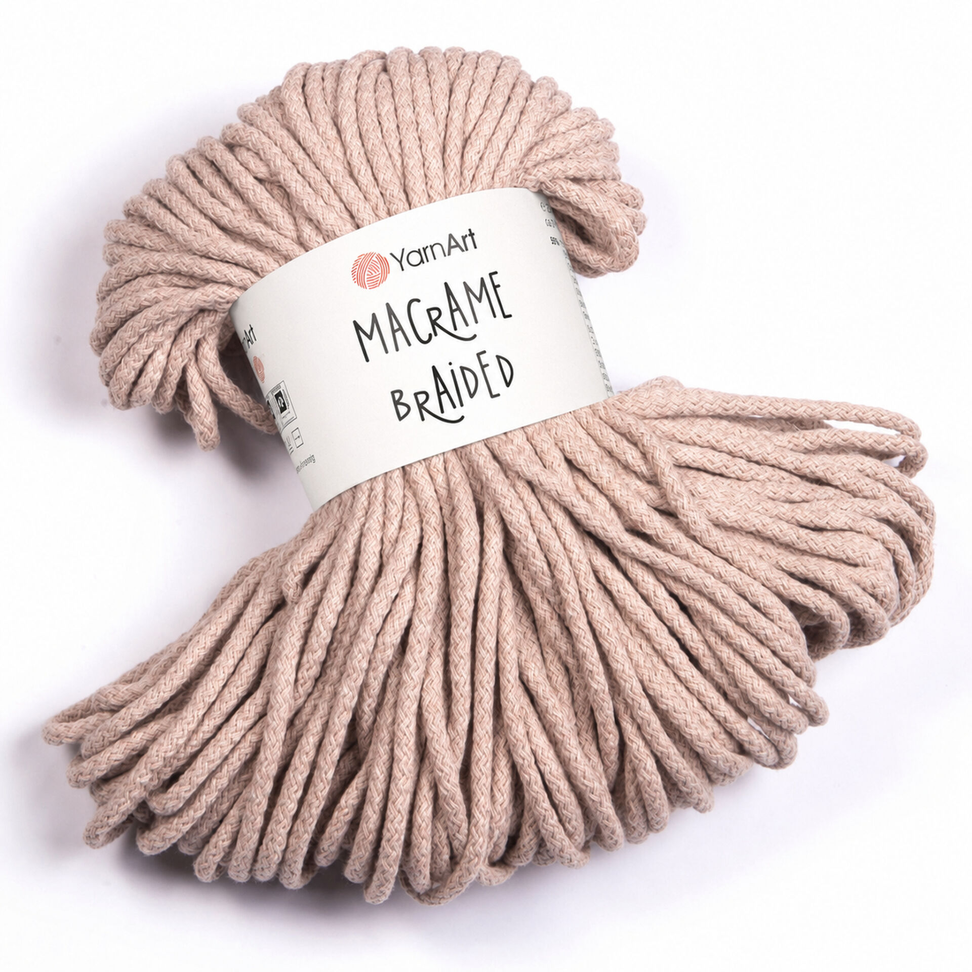 YARNART MACRAME BRAIDED - MACRAME CORD CREAM - 753