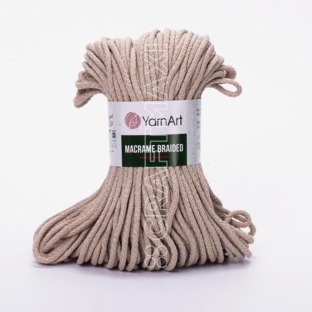YARNART MACRAME BRAIDED - MACRAME CORD CREAM - 753