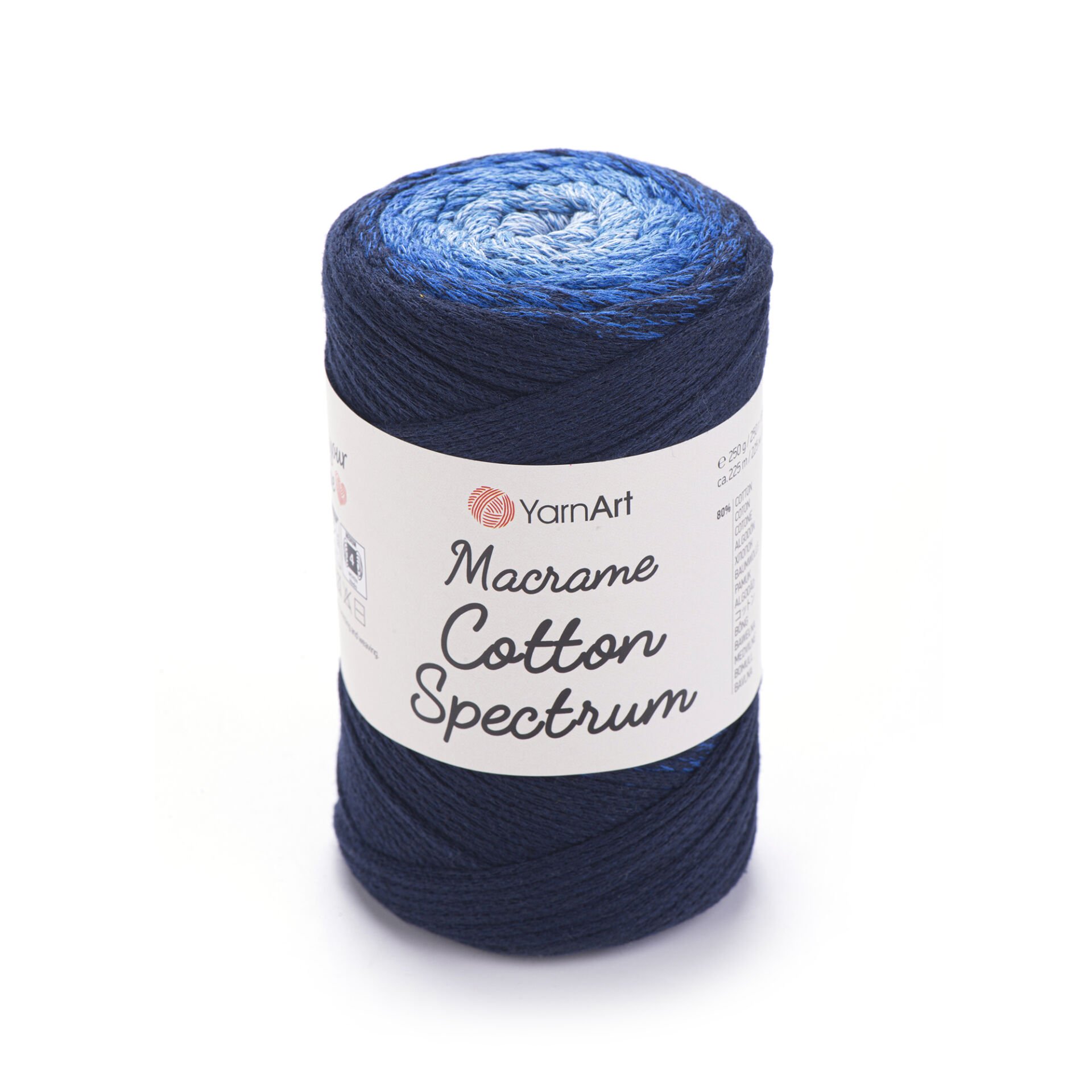 YARNART MACRAME COTTON SPECTRUM - MACRAME CORD VARIEGATED - 1324
