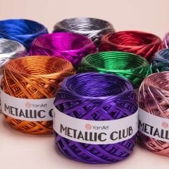 YARNART METALLIC CLUB - KNITTING YARN GRAPHITE BLUE - 8117