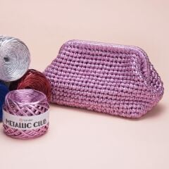 YARNART METALLIC CLUB - KNITTING YARN GRAPHITE BLUE - 8117