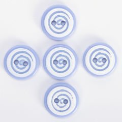 ROUND BABY BUTTONS - 14 MM - 5 PCS BLUE