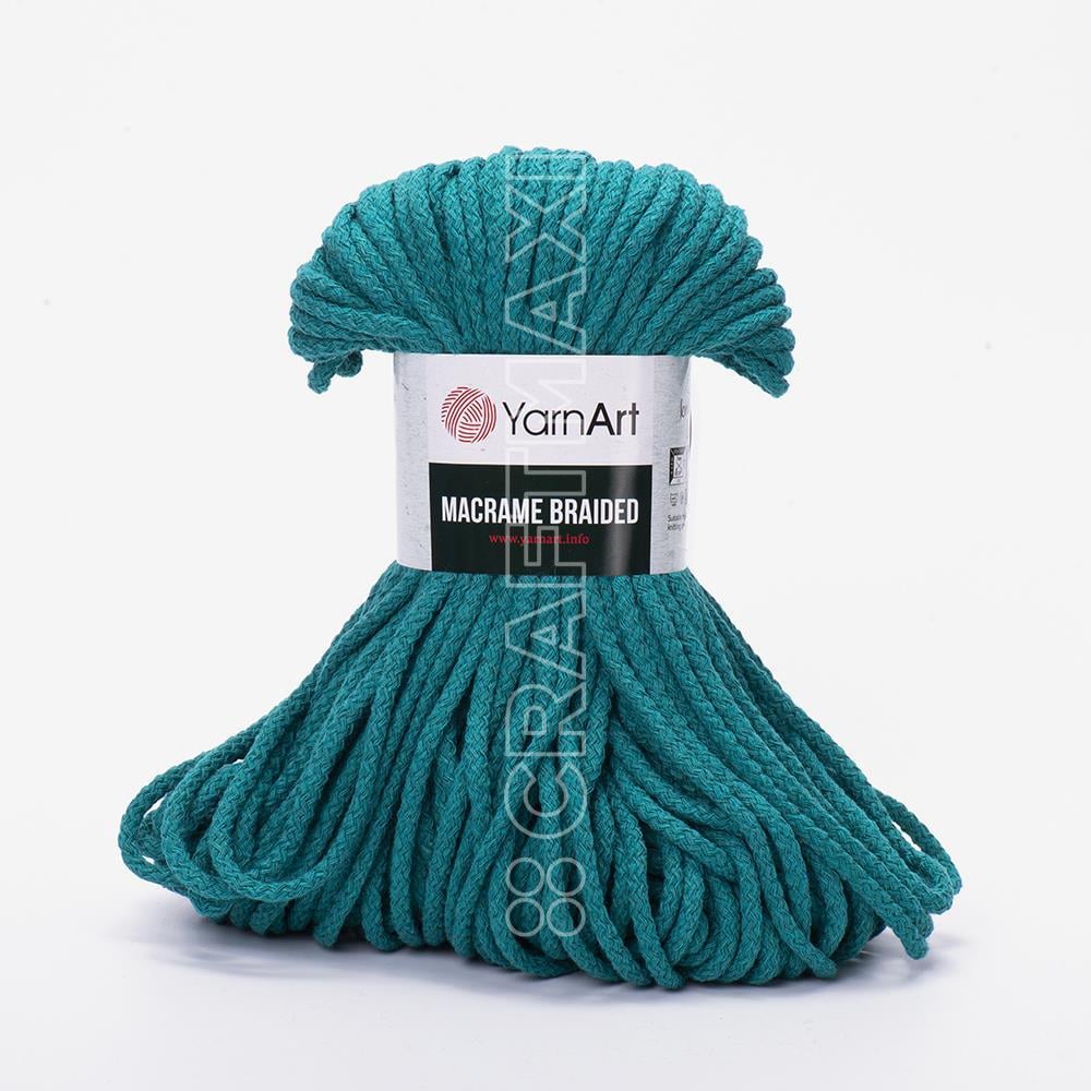 YARNART MACRAME BRAIDED - MACRAME CORD petrolgrün - 783