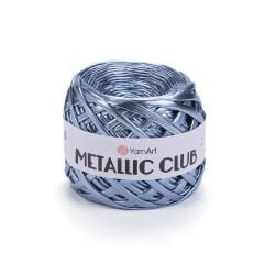 YARNART METALLIC CLUB - KNITTING YARN GRAPHITE BLUE - 8117