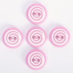 ROUND BABY BUTTONS - 14 MM - 5 PCS PINK