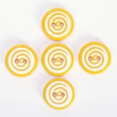 ROUND BABY BUTTONS - 14 MM - 5 PCS YELLOW
