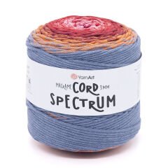 YARNART MACRAME CORD 3MM SPECTRUM - MACRAME CORD VARIEGATED - 4314