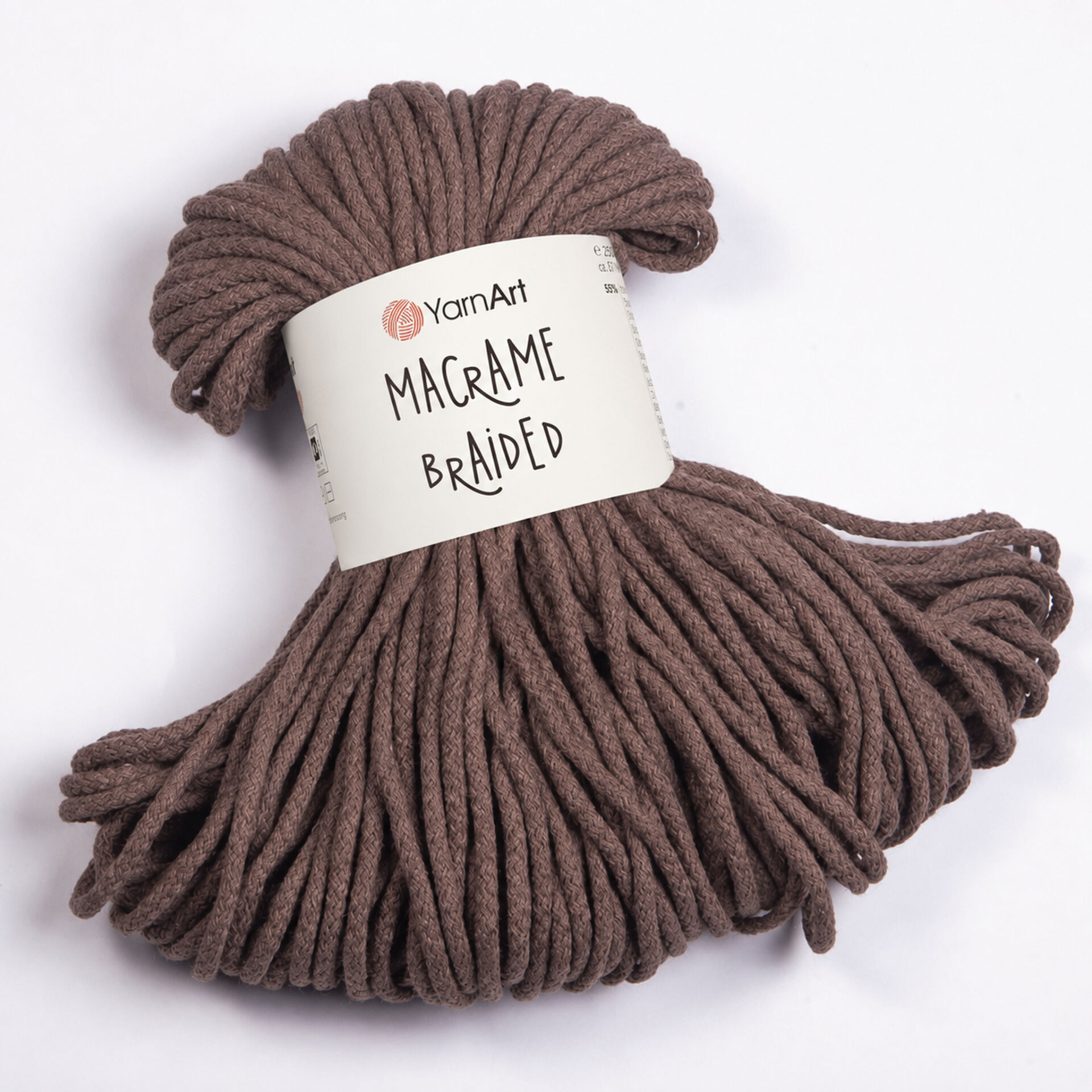 YARNART MACRAME BRAIDED - MACRAME CORD LIGHT BROWN - 791