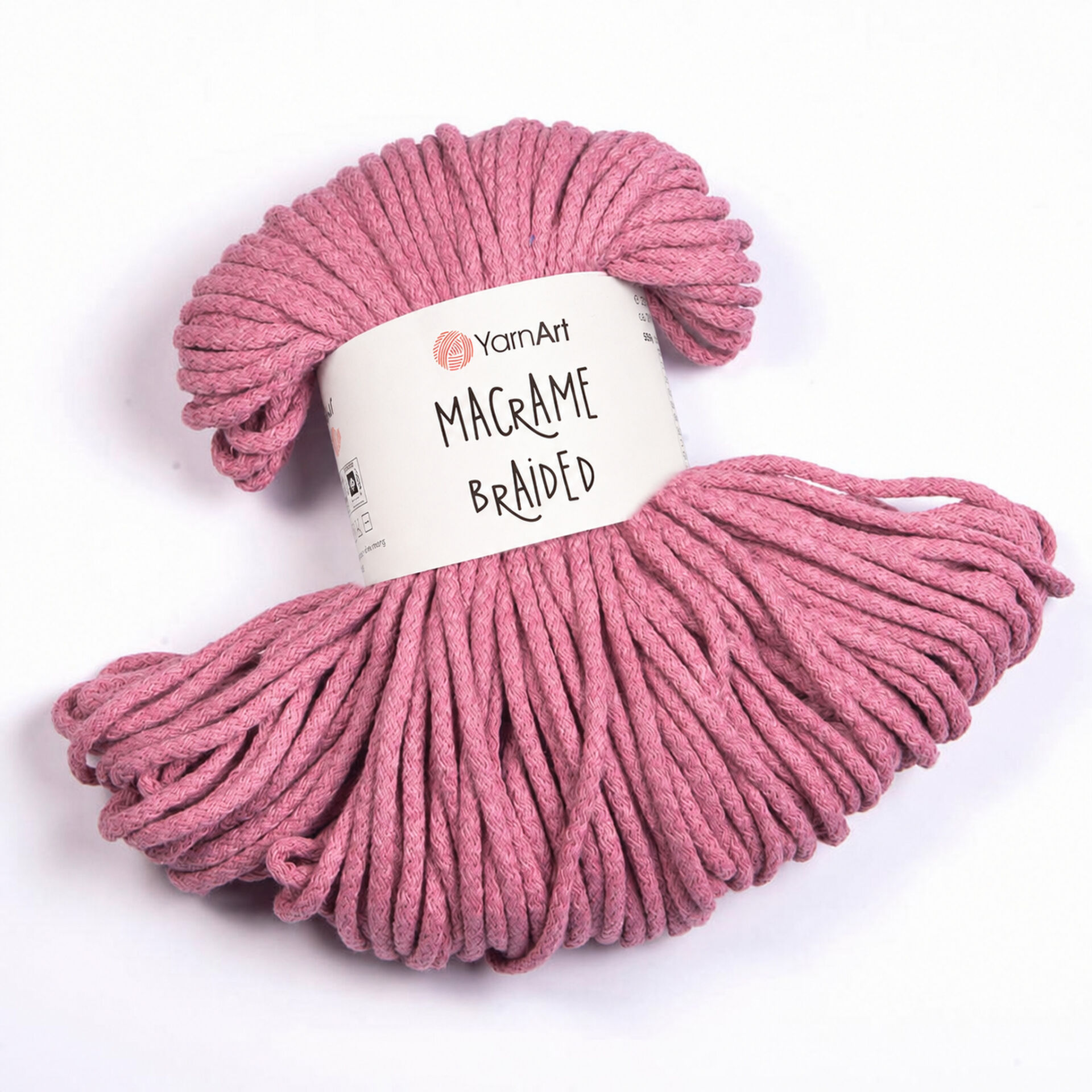 YARNART MACRAME BRAIDED - MACRAME CORD DUSTY ROSE - 792