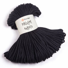 YARNART MACRAME BRAIDED - MACRAME CORD BLACK - 750