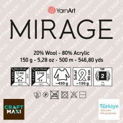 YARNART MIRAGE - MULTICOLOR KNITTING YARN