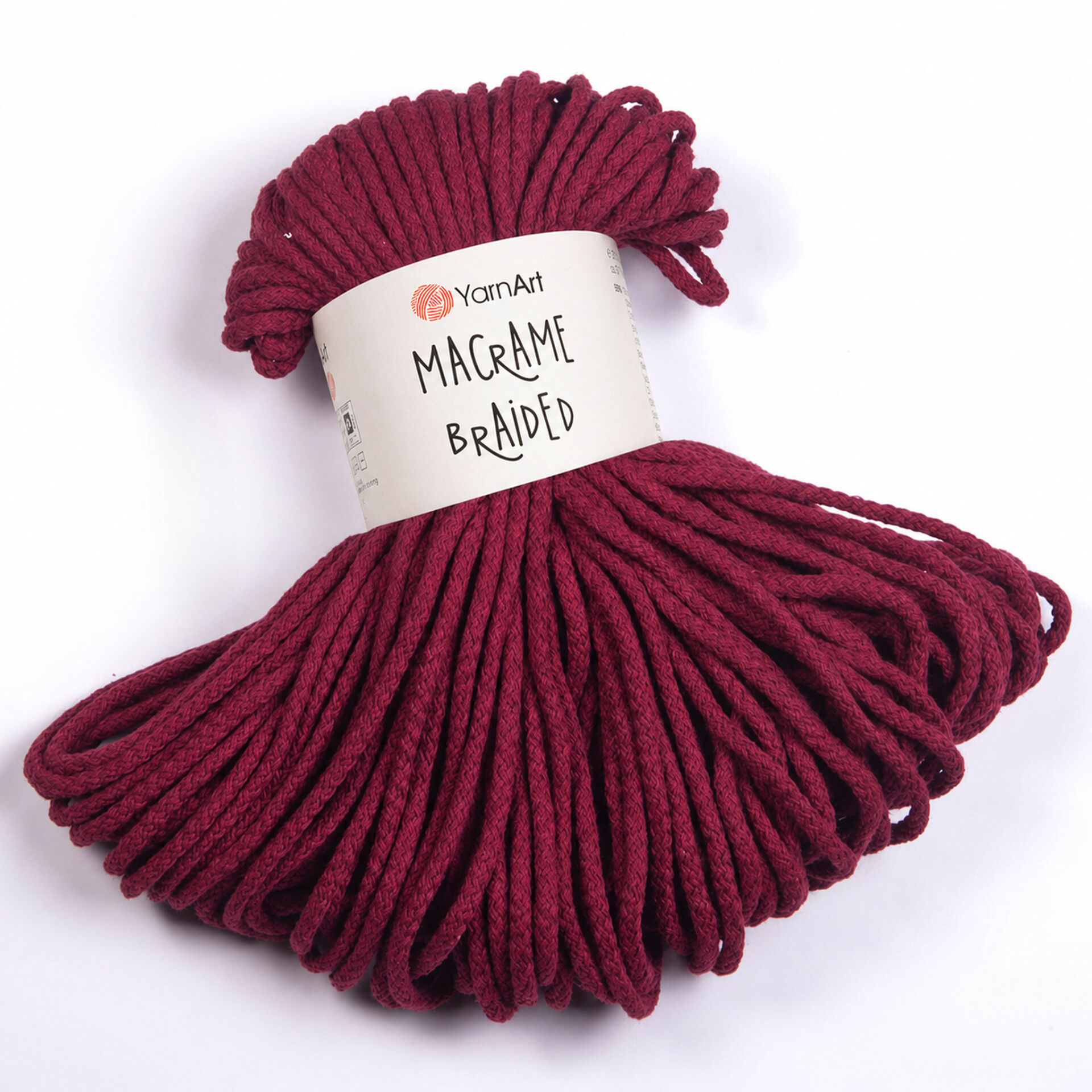 YARNART MACRAME BRAIDED - MACRAME CORD CLARET - 781