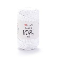 YARNART MACRAME ROPE 3 MM - MACRAME CORD WHITE - 751