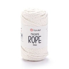 YARNART MACRAME ROPE 3 MM - MACRAME CORD OFF-WHITE - 752