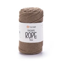 YARNART MACRAME ROPE 3 MM - MACRAME CORD TAUPE - 788