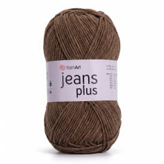 YARNART JEANS PLUS - KNITTING YARN BROWN - 40