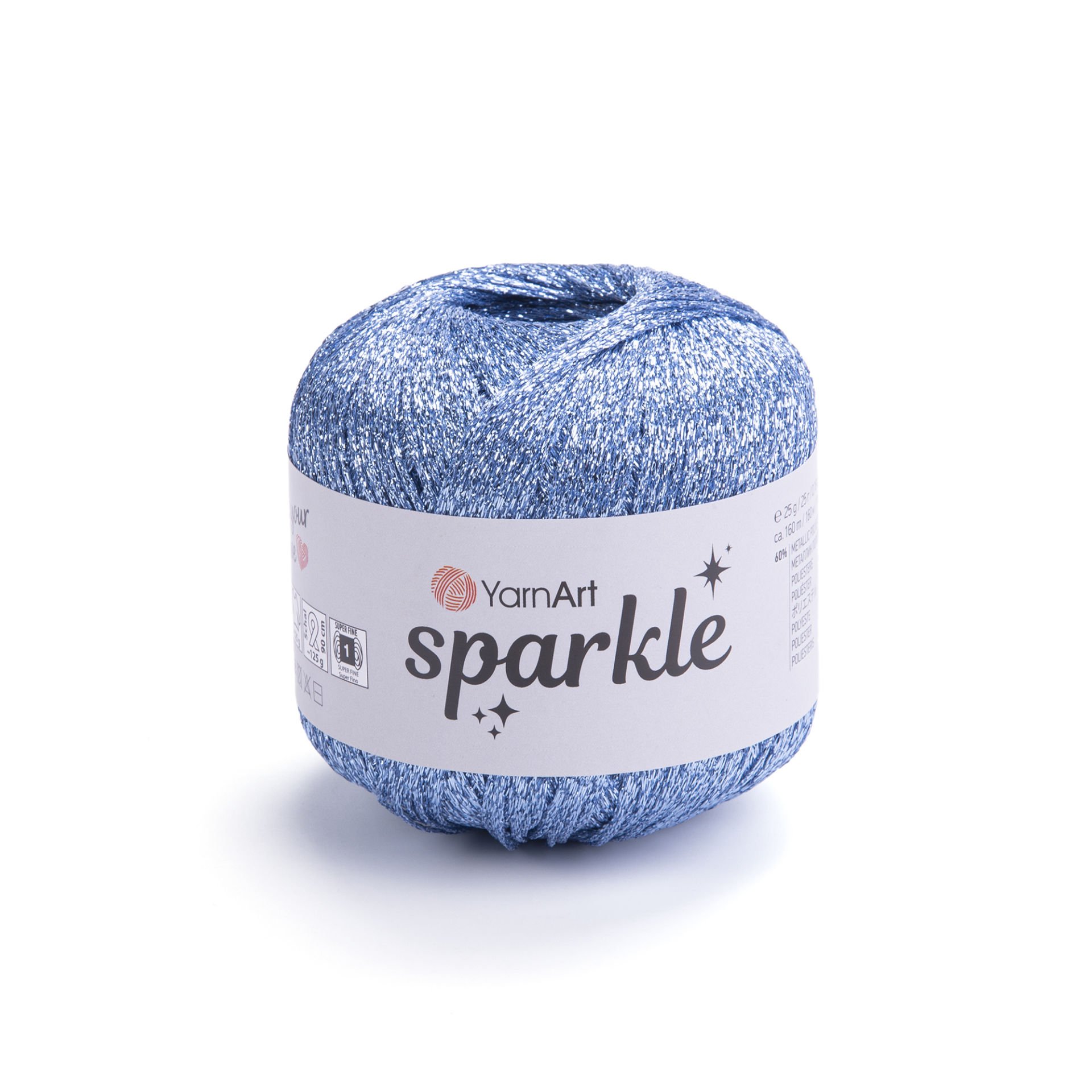 YARNART SPARKLE - KNITTING YARN BLUE - 1318