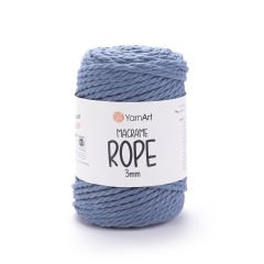 YARNART MACRAME ROPE 3 MM - MACRAME CORD DENIM BLUE - 761