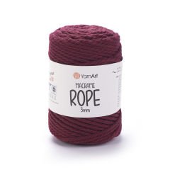 YARNART MACRAME ROPE 3 MM - MACRAME CORD CLARET - 781
