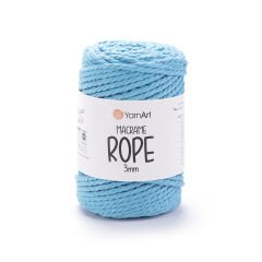 YARNART MACRAME ROPE 3 MM - MACRAME CORD BLUE - 763
