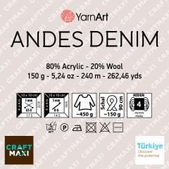 YARNART ANDES DENIM - KNITTING YARN