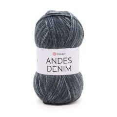 YARNART ANDES DENIM - KNITTING YARN BLACK - 5102