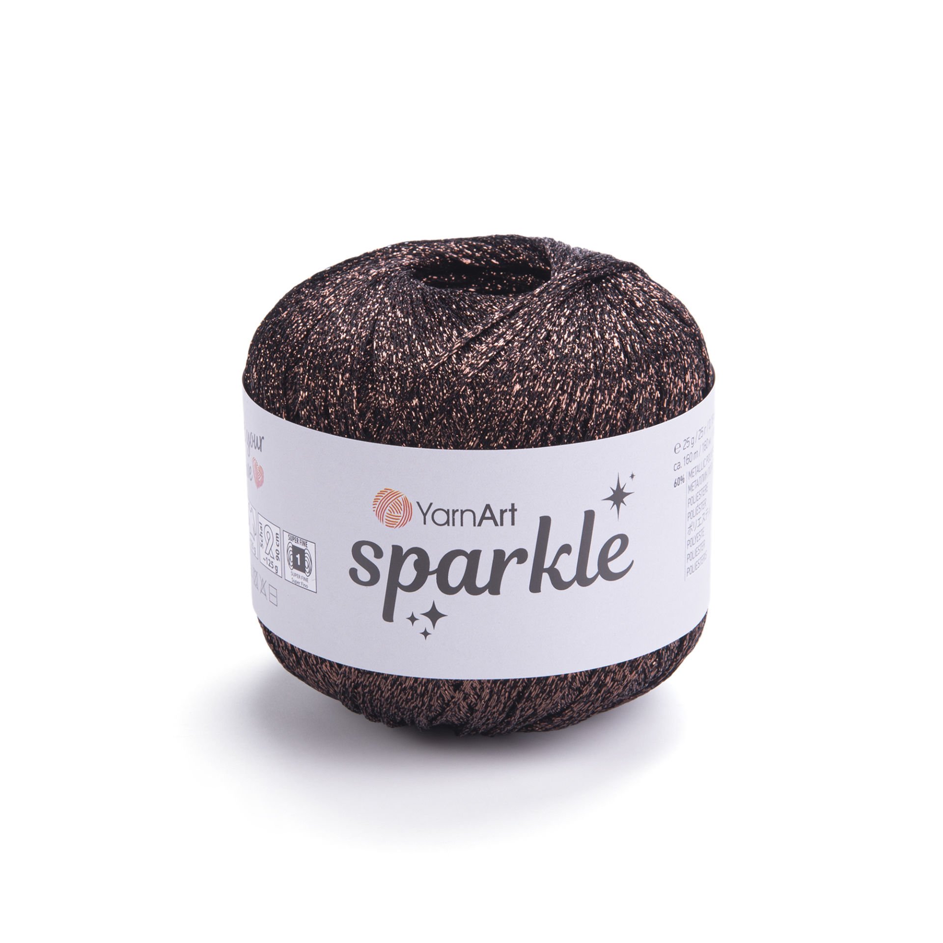 YARNART SPARKLE - KNITTING YARN BROWN - 1354