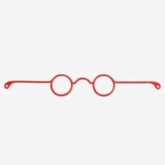 AMIGURUMI PLASTIC EYEGLASSES RED