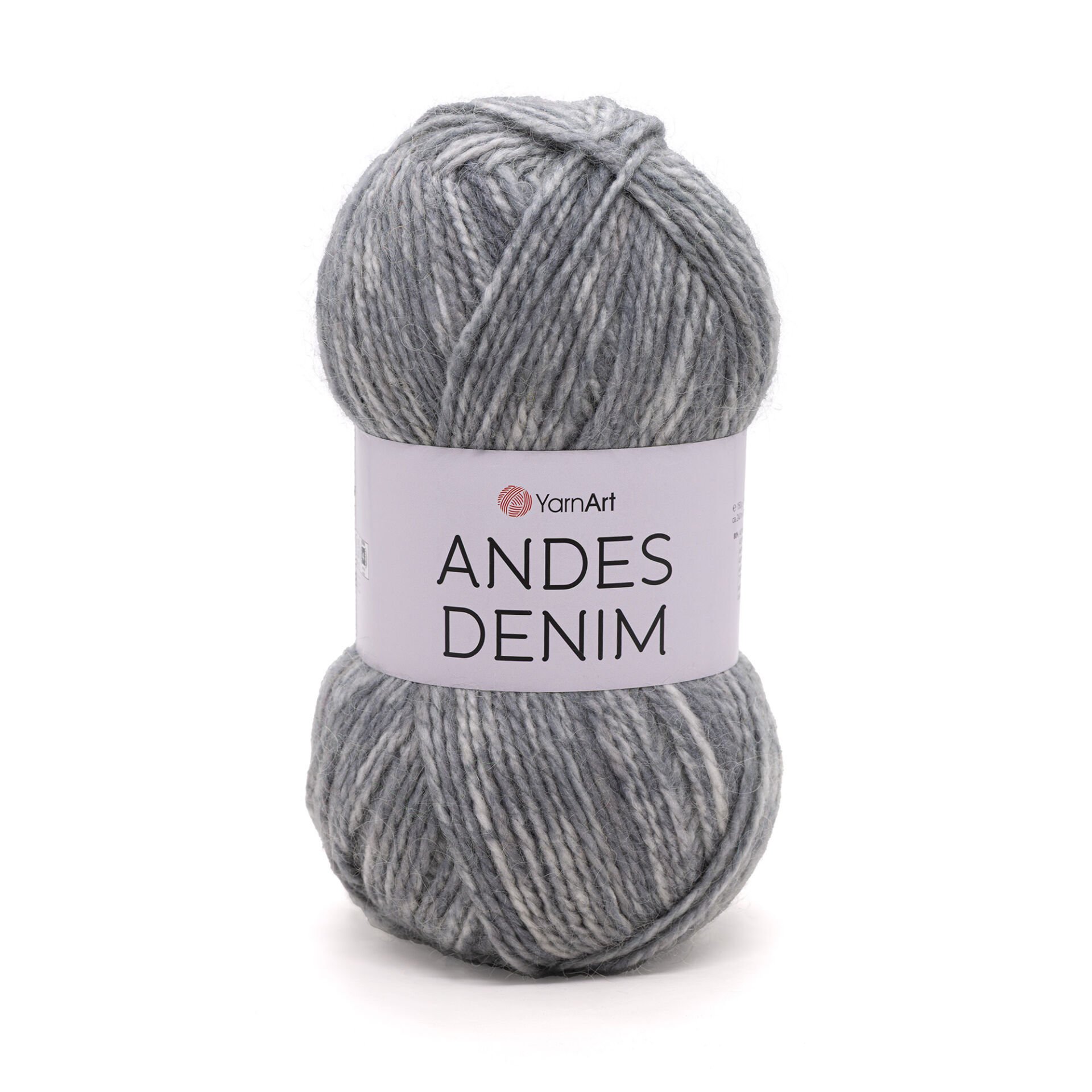 YARNART ANDES DENIM - KNITTING YARN GREY - 5103