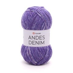 YARNART ANDES DENIM - KNITTING YARN PURPLE - 5104