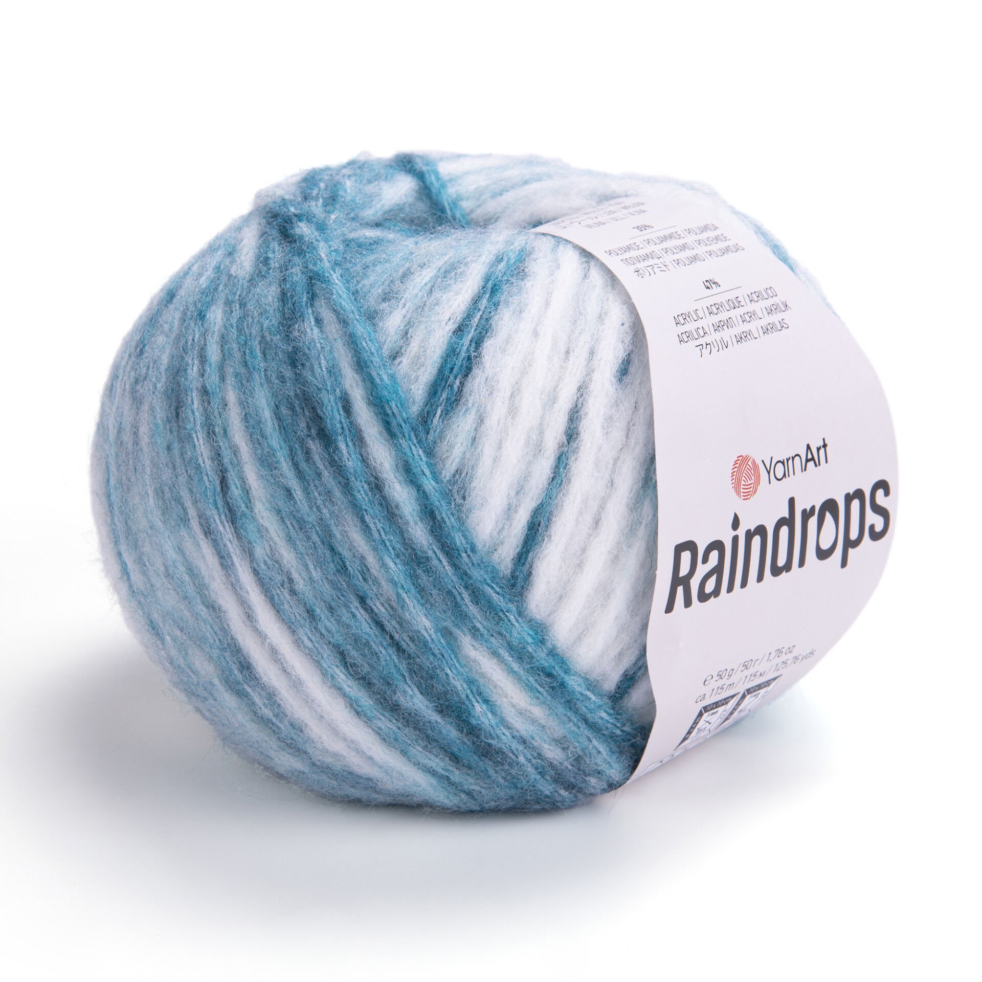 YARNART RAINDROPS - MULTICOLOR KNITTING YARN VARIEGATED - 2901