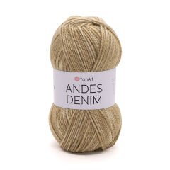YARNART ANDES DENIM - KNITTING YARN BROWN - 5105