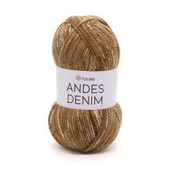 YARNART ANDES DENIM - KNITTING YARN BROWN - 5106
