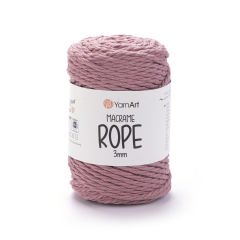 YARNART MACRAME ROPE 3 MM - MACRAME CORD DUSTY ROSE - 792