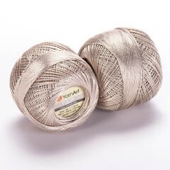 YARNART TULIP - SPARKLY LACE YARN DARK CREAM - 405