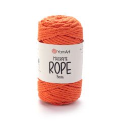YARNART MACRAME ROPE 3 MM - MACRAME CORD ORANGE - 800