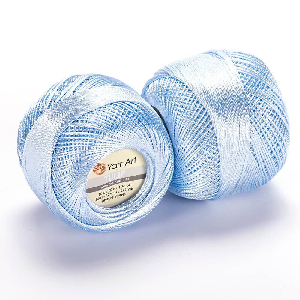 YARNART TULIP - SPARKLY LACE YARN BABY BLUE - 407