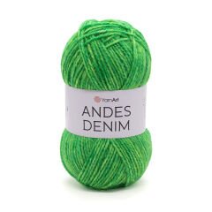 YARNART ANDES DENIM - KNITTING YARN GREEN - 5111