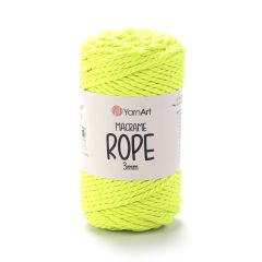 YARNART MACRAME ROPE 3 MM - MACRAME CORD NEON GREEN - 801