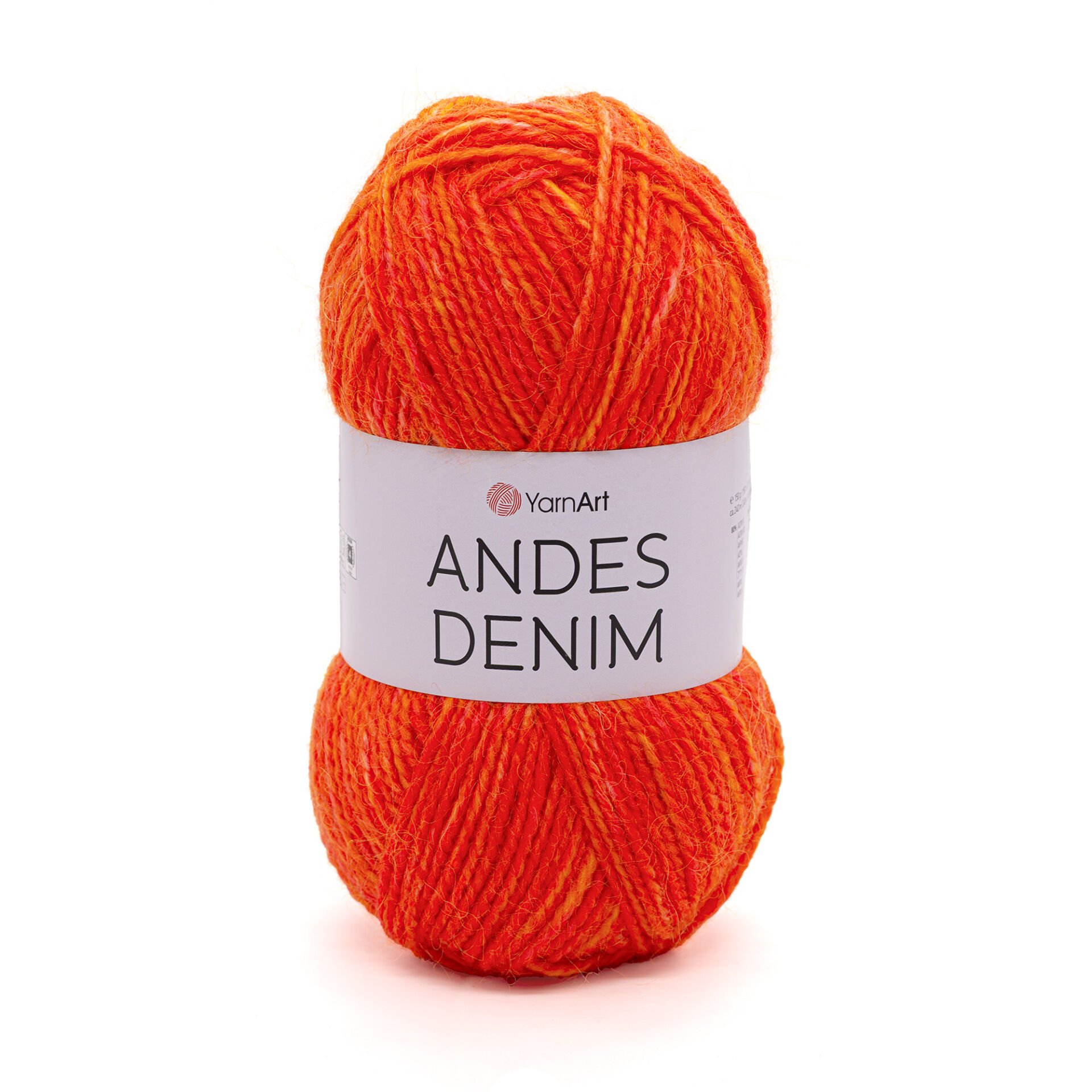 YARNART ANDES DENIM - KNITTING YARN ORANGE - 5112