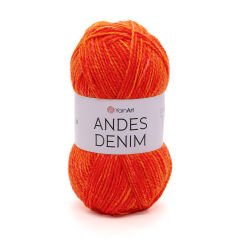 YARNART ANDES DENIM - KNITTING YARN ORANGE - 5112