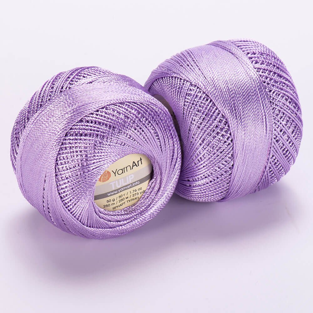 YARNART TULIP - SPARKLY LACE YARN LIGHT LILAC - 411