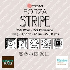 YARNART FORZA STRIPE - MULTICOLOR KNITTING YARN