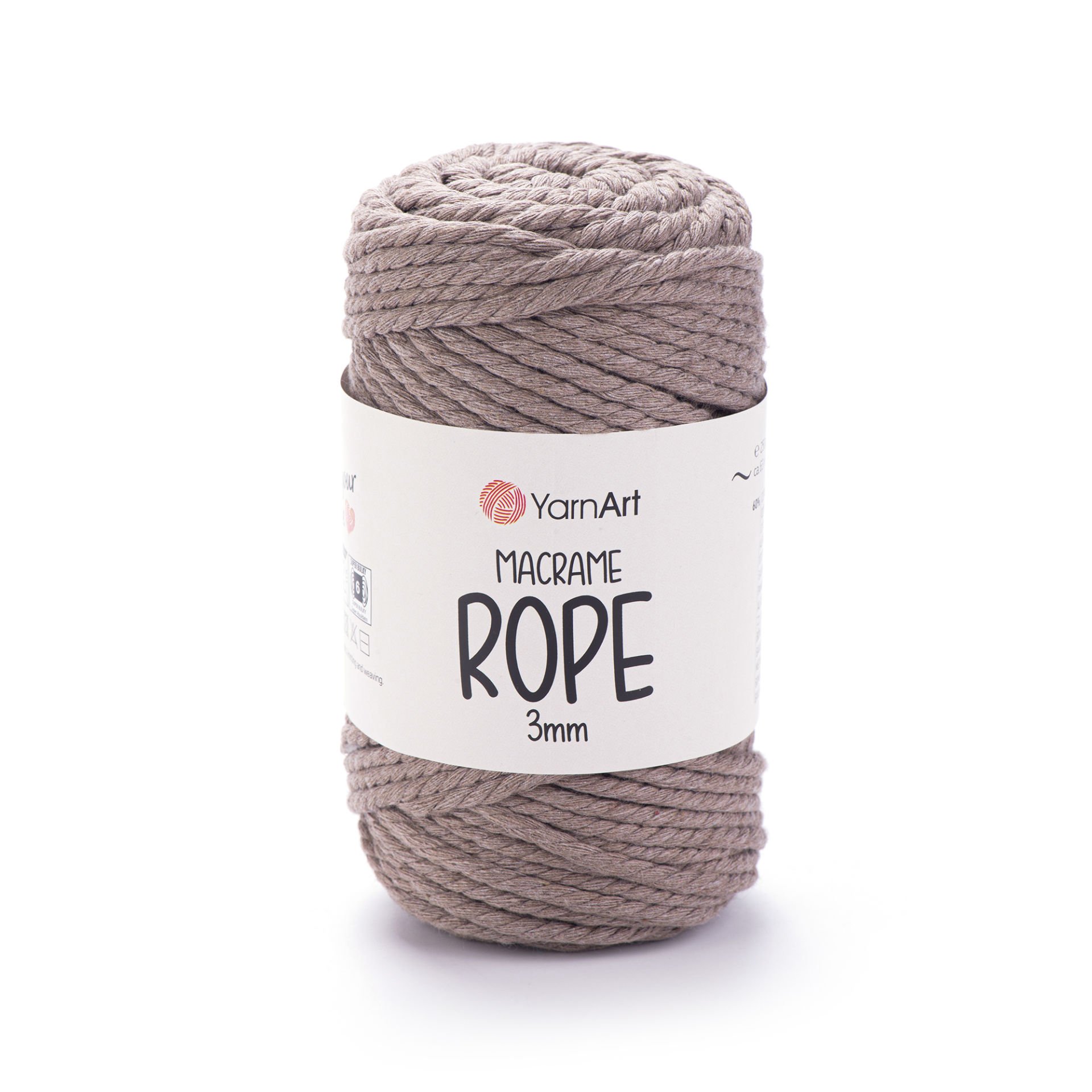 YARNART MACRAME ROPE 3 MM - MACRAME CORD MILKY BROWN - 768
